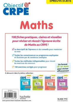 Objectif CRPE 2026 - Maths - 100 fiches pour bien réviser - ép. écrite d'admissibilité M2/L3