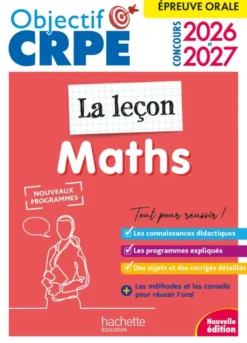Objectif CRPE 2027 - Maths - La leçon -épreuve orale d'admission - M2