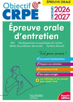 Objectif CRPE 2027 - Épreuve orale d'entretien M2/L3