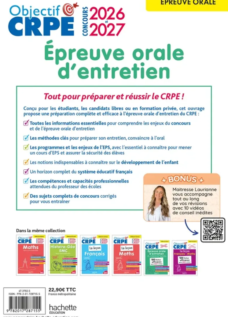Objectif CRPE 2027 - Épreuve orale d'entretien M2/L3