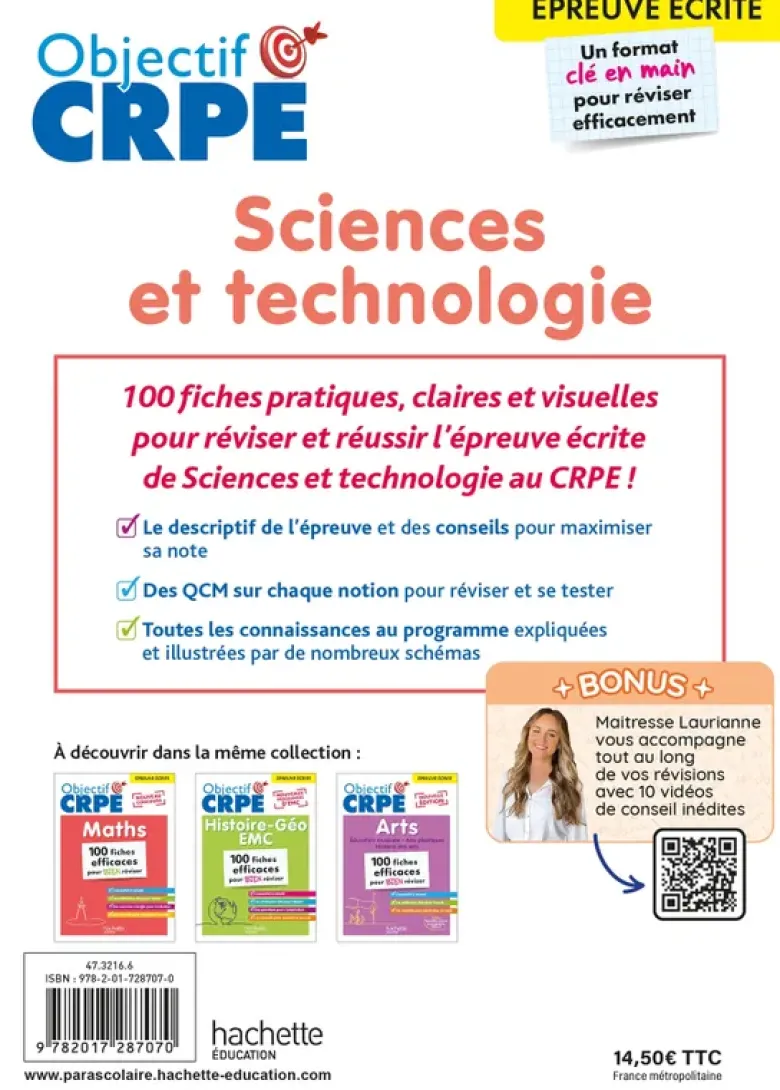 Objectif CRPE 2026 - Sciences et Technologie - 100 fiches pour bien réviser - épreuve écrite M2/L3