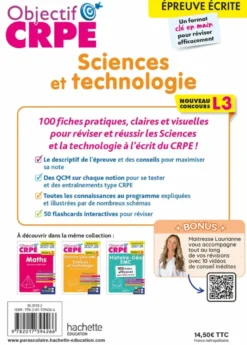 Objectif CRPE 2027-2028- Sciences et technologie - 100 fiches efficaces pour bien réviser - L3