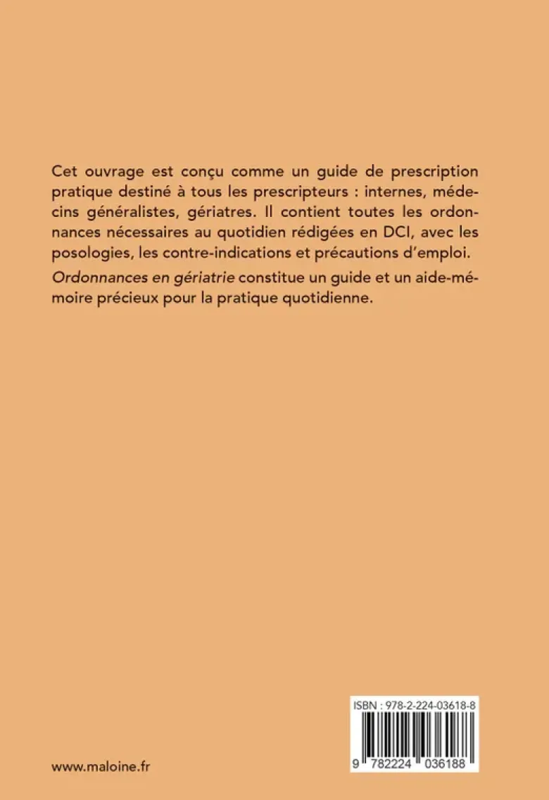 Ordonnances en gériatrie