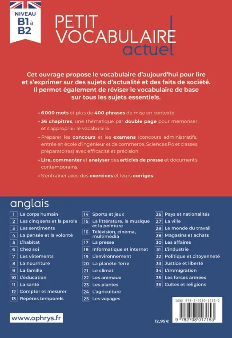 Petit vocabulaire actuel anglais