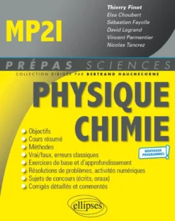 Physique chimie, MP2I