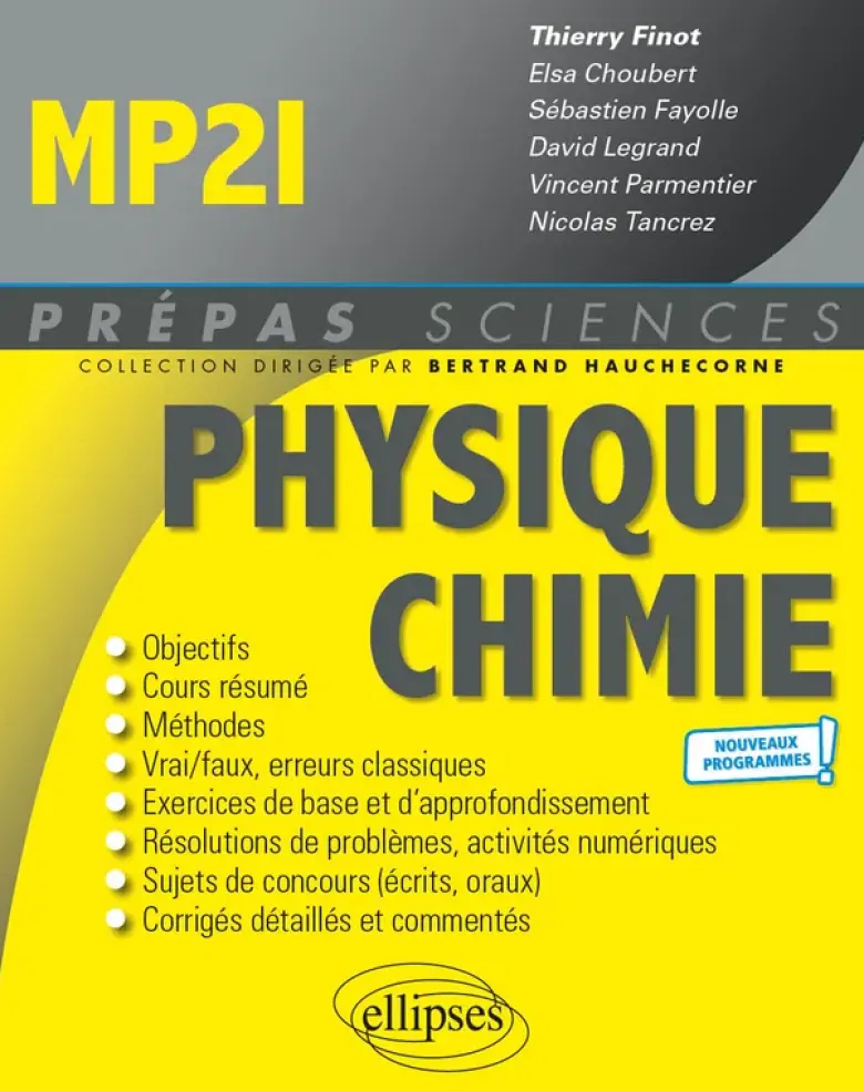 Physique chimie, MP2I