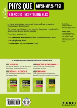 Physique Exercices incontournables MPSI-MP2I-PTSI - 4e éd.