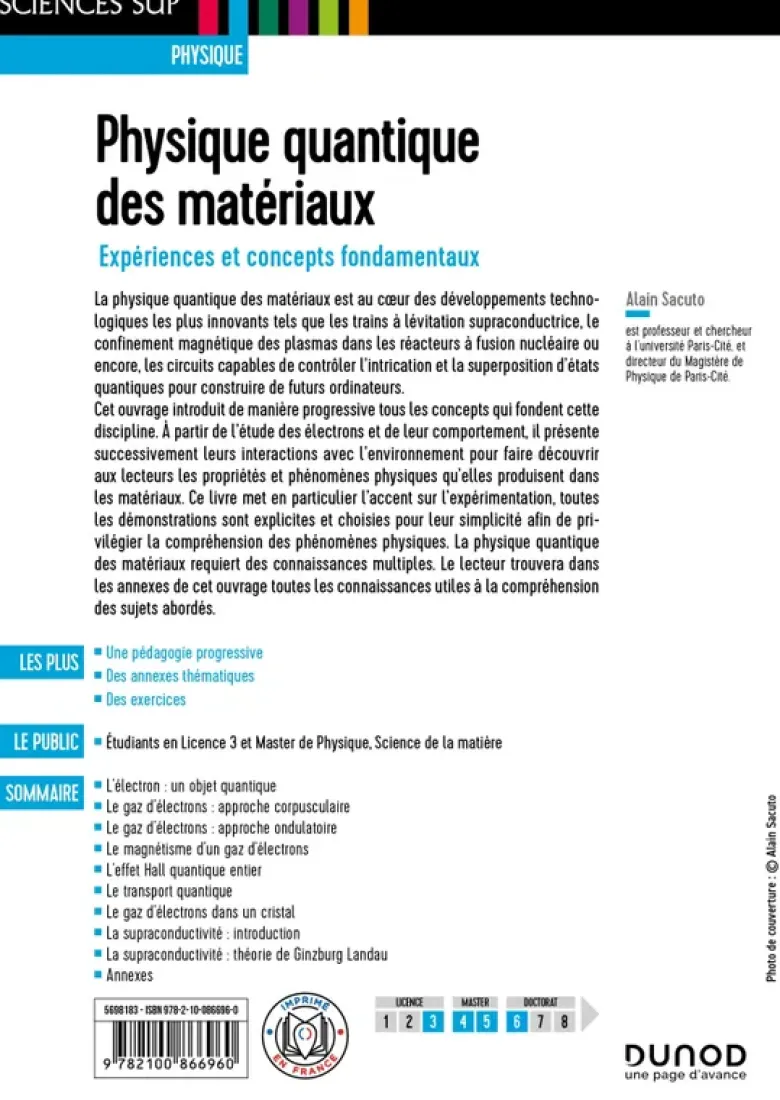 Physique quantique des matériaux