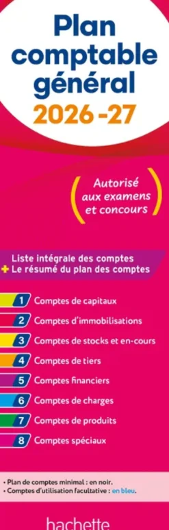 Plan comptable général 2026-2027 - PCG (autorisé aux examens et concours)