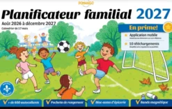 Planificateur familial 2027 - 17 mois - Août 2026 à décembre 2027