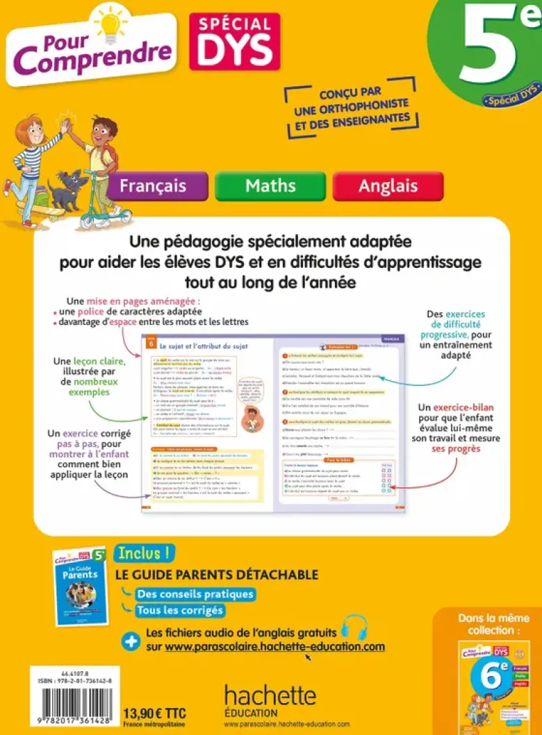 Pour comprendre Dys Français - Maths - Anglais 5e