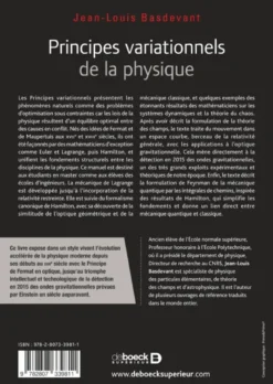 Principes variationnels de la physique