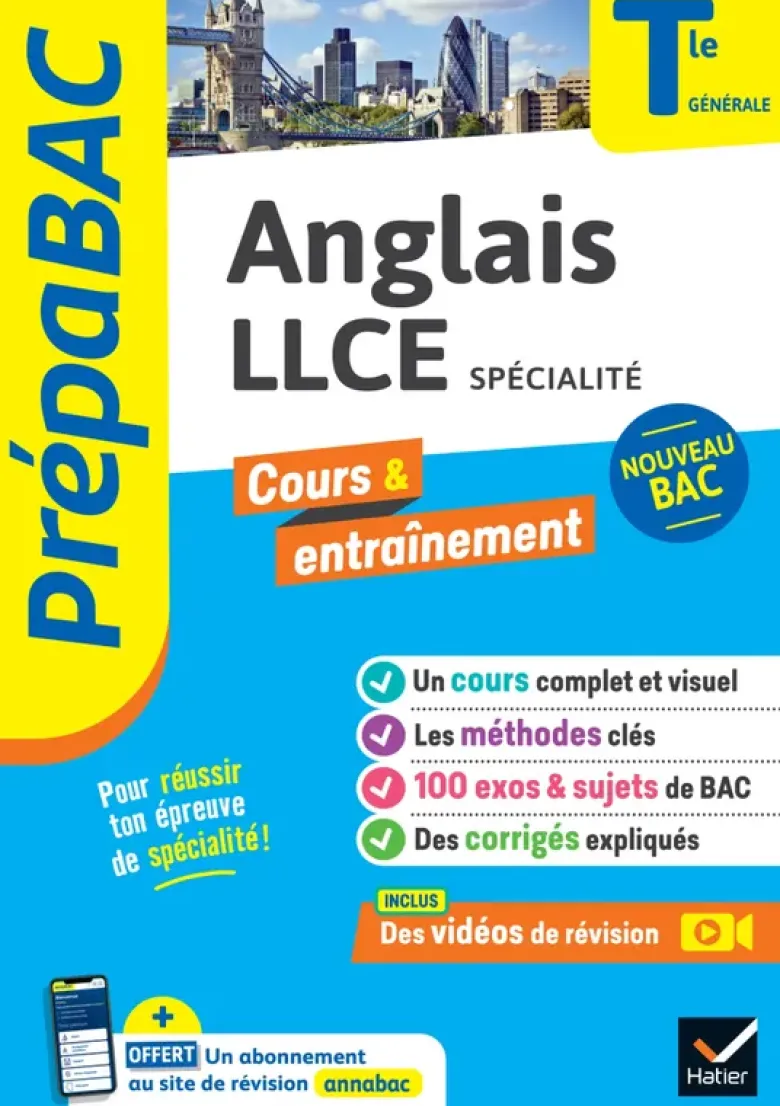 Prépabac - Anglais LLCE Tle générale (spécialité) - Bac 2027