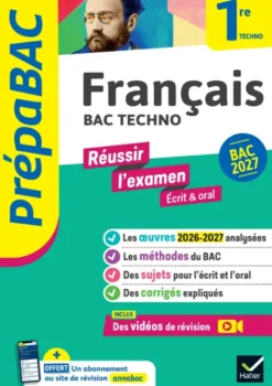Prépabac - Français 1re technologique Bac de français 2027 (écrit & oral)