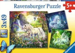 Puzzle Belles Licornes 3x49 Pièces