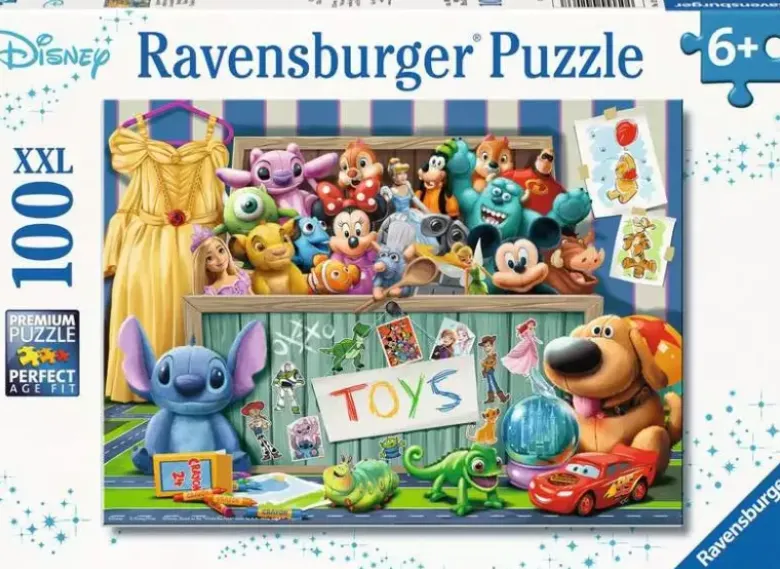Puzzle Coffre Jouets Pixar 100 Pièces XXL