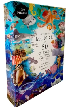 Puzzle le tour du monde en 50 poissons