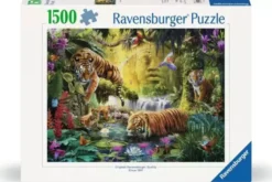 Puzzle 1500 pièces - Tigres au plan d'eau
