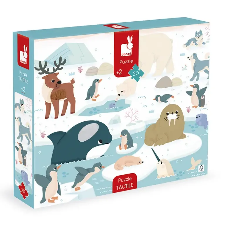 Puzzle Tactile 'Animaux Polaires' 20 pièces