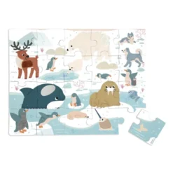 Puzzle Tactile 'Animaux Polaires' 20 pièces