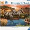 Puzzle Zèbre Plan d'eau 500 pièces