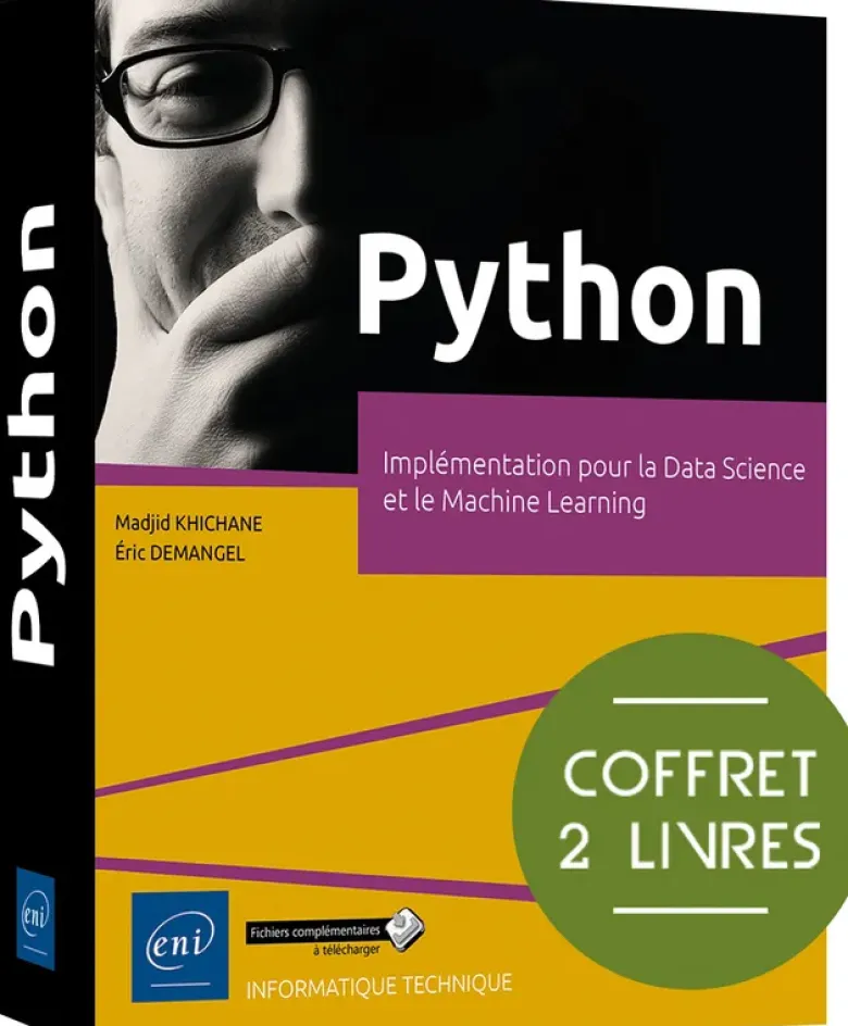 Python - Coffret de 2 livres : Implémentation pour la Data Science et le Machine Learning