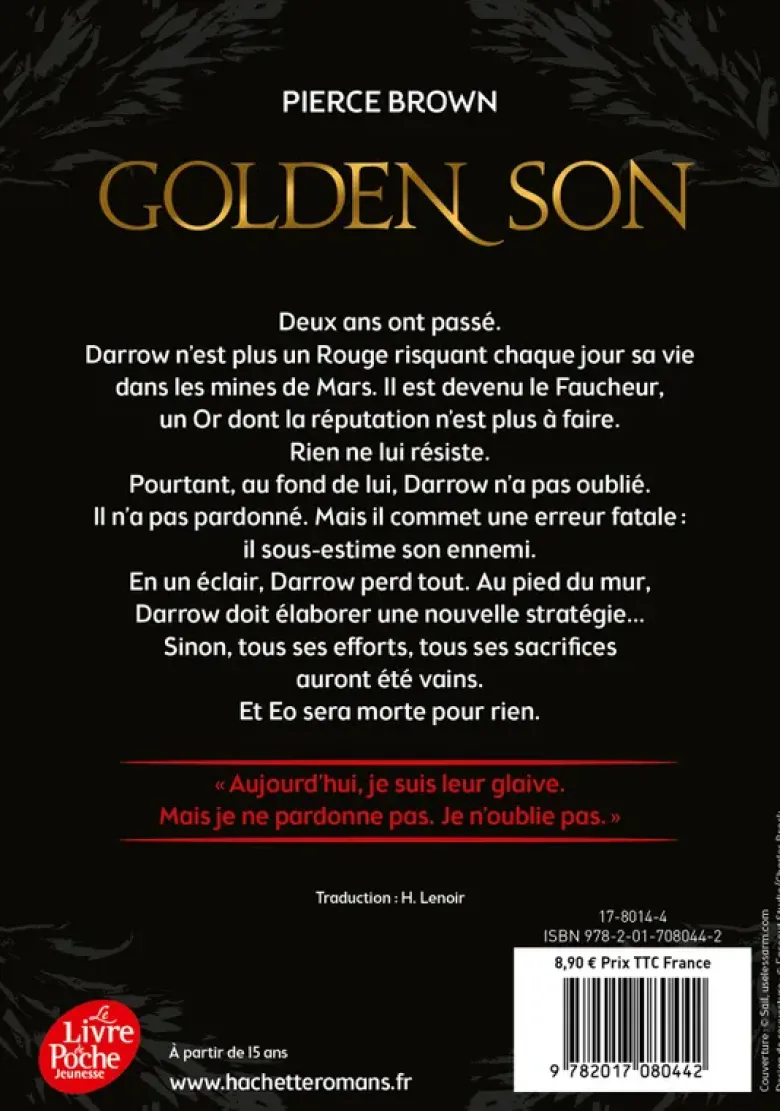 Red Rising - Tome 2 - Golden Son