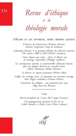 Revue D'Ethique Et De Theologie Morale 334