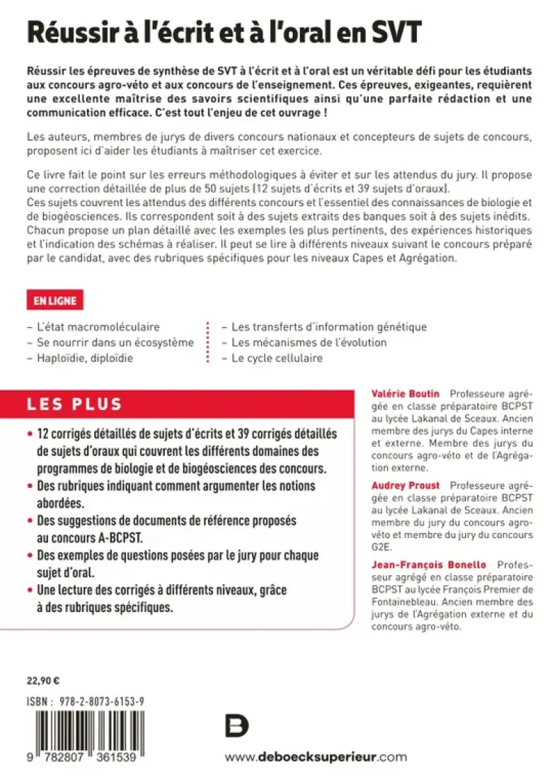 Réussir à l’écrit et à l’oral en SVT