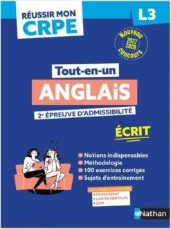 Réussir mon CRPE Anglais 2e épreuve d'admissibilité L3 écrit 2027