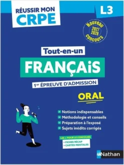 Réussir mon CRPE - Français Admission concours L3 oral 2027-2028