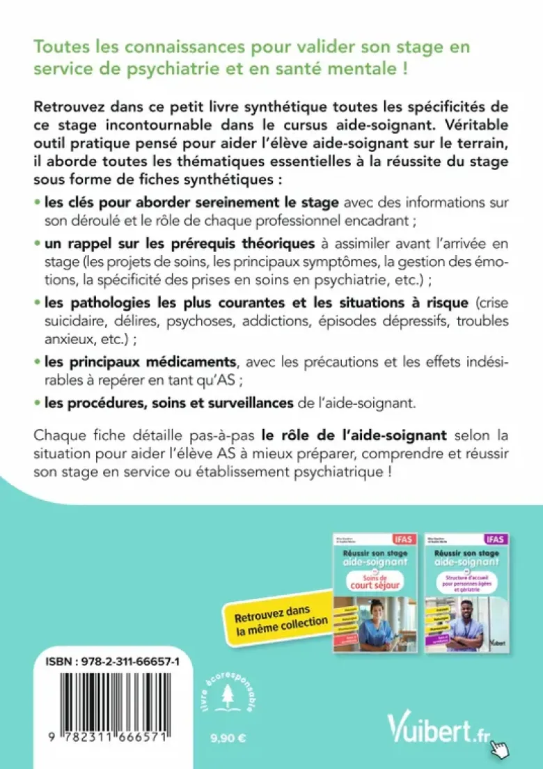 Réussir son stage aide-soignant en psychiatrie et santé mentale - IFAS