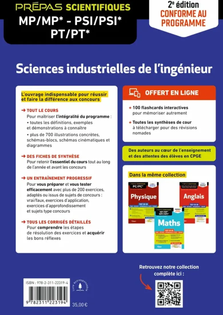 Sciences industrielles de l'ingénieur MP/MP* PSI/PSI* PT/PT* - Tout-en-un - 2e édition