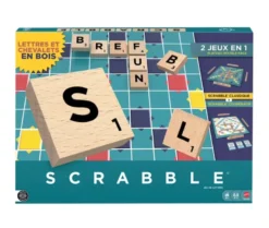 Scrabble en bois 2 jeux en 1