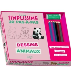 Simplissime coffret - 20 pas-à-pas - Dessinsanimaux