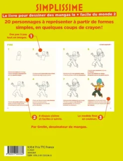 Simplissime - Le livre pour dessiner des mangas le + facile du monde 2