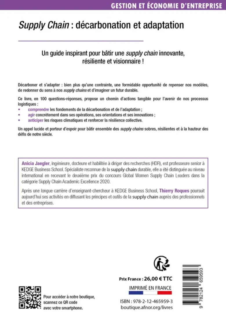 Supply Chain : décarbonation et adaptation