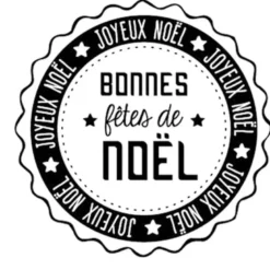 Tampon bois Noel en Français