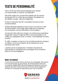 Tests de personnalités : (Des)illusions en série