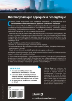 Thermodynamique appliquée à l’énergétique