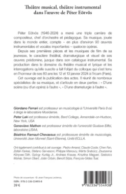 Théâtre musical, théâtre instrumental dans l’œuvre de Péter Eötvös