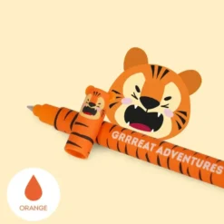 Tigre - Stylo effaçable - Encre orange