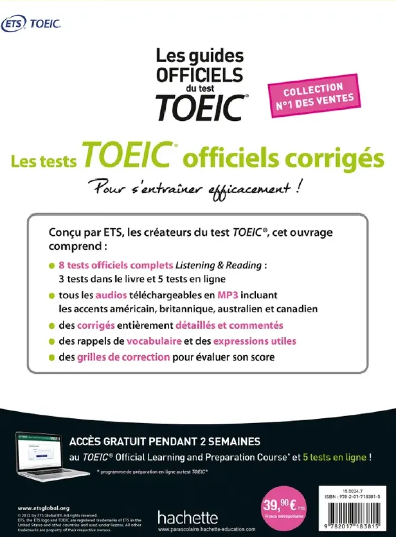 TOEIC ® : les tests officiels corrigés Nouvelle édition