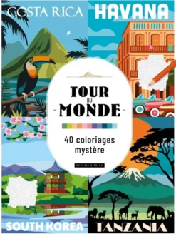 Tour du monde - 40 coloriages mystère
