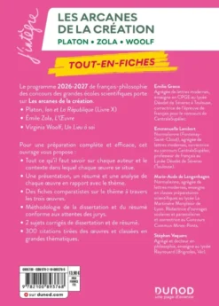 Tout-en-fiches - Prépas scientifiques Les arcanes de la création Français-philosophie - 2026-2027