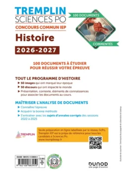 Tremplin Sciences Po Histoire Concours commun 2026-2027