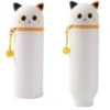 Trousse en silicone chat blanc iTotal
