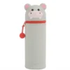 Trousse scolaire 2-en-1 extensible en silicone Hippopotame