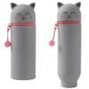 Trousse Silicone chat gris iTotal