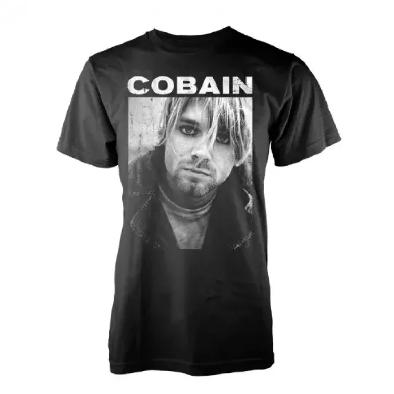 T-shirt Kurt Cobain Kurt B/W Photo - S